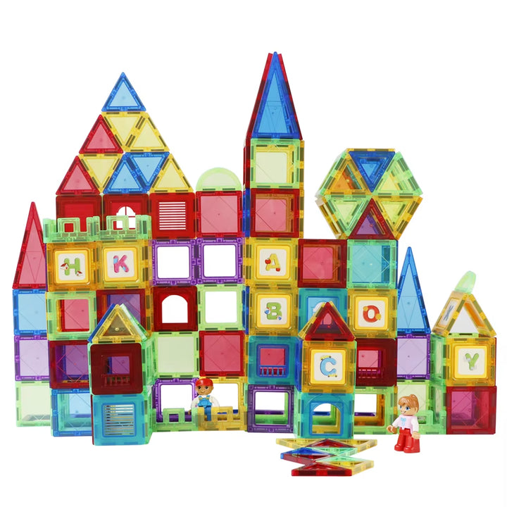 Magnetic Building Blocks Construction Set Game Magnet Tiles Children Montessori Educational Toys for Kid Boy Girl Gift