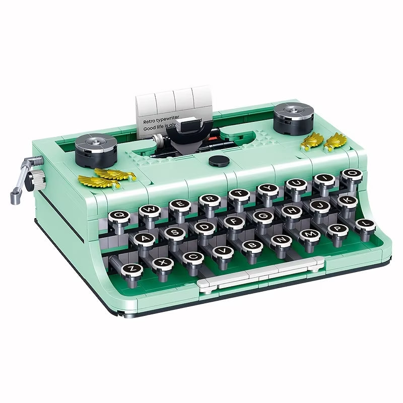 820PCS Typewriter Building Blocks Classic Creative Ideas Machine Retro Micro Bricks Educational DIY Toys for Adults Holiday Gift