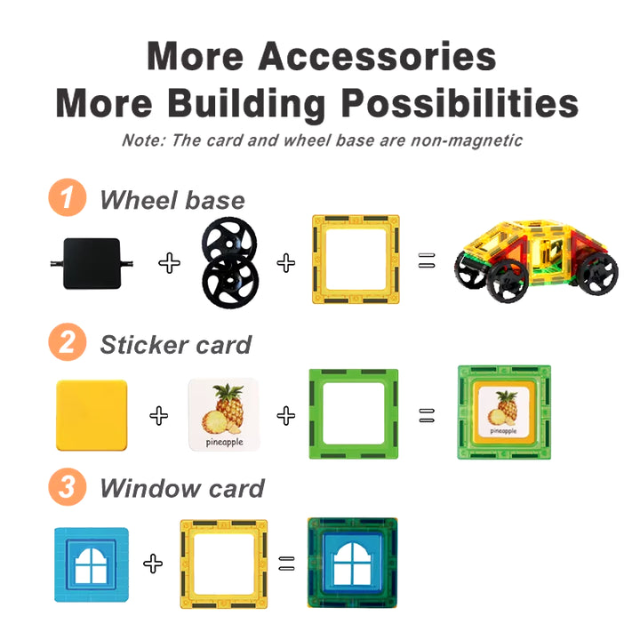 Magnetic Building Blocks Construction Set Game Magnet Tiles Children Montessori Educational Toys for Kid Boy Girl Gift