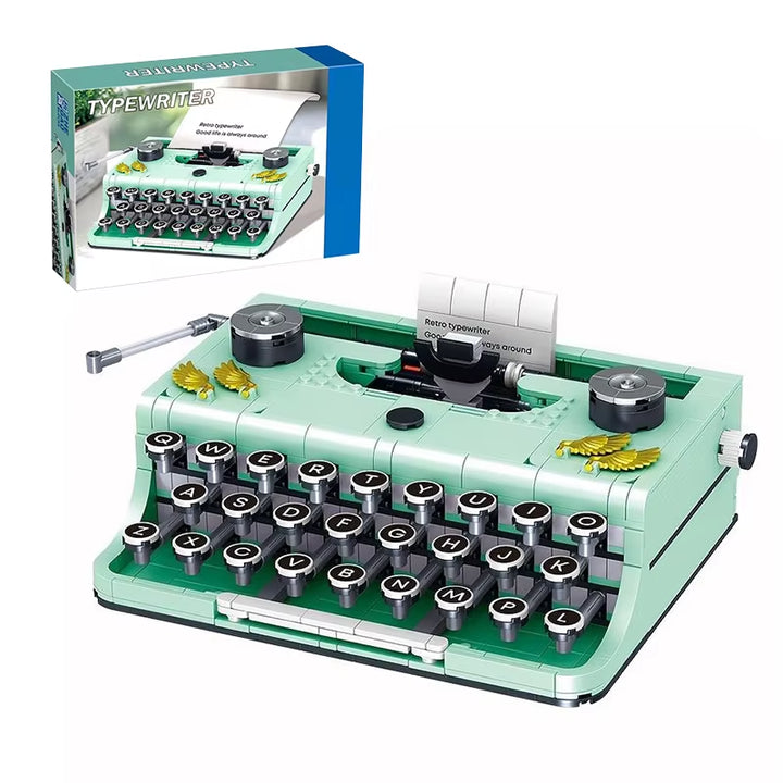 820PCS Typewriter Building Blocks Classic Creative Ideas Machine Retro Micro Bricks Educational DIY Toys for Adults Holiday Gift