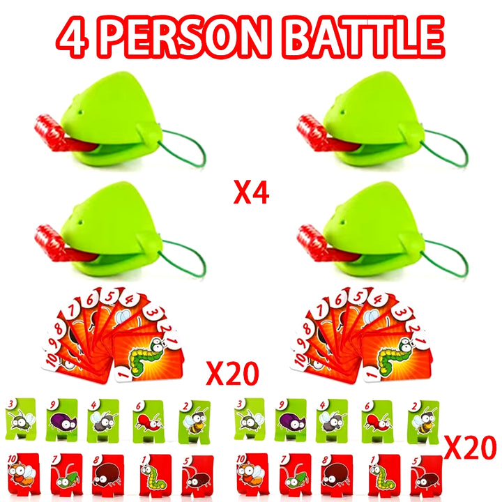 Frog Lizard Mask Wagging Tongue Lick Cards Board Games for Children Family Party Toys Antistress Funny Desktop Puzzle Game Toys