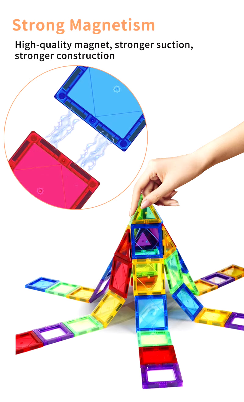Magnetic Building Blocks Construction Set Game Magnet Tiles Children Montessori Educational Toys for Kid Boy Girl Gift