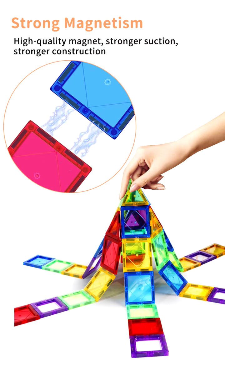 Magnetic Building Blocks Construction Set Game Magnet Tiles Children Montessori Educational Toys for Kid Boy Girl Gift