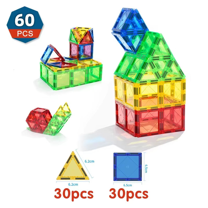 Magnetic Building Blocks Construction Set Game Magnet Tiles Children Montessori Educational Toys for Kid Boy Girl Gift