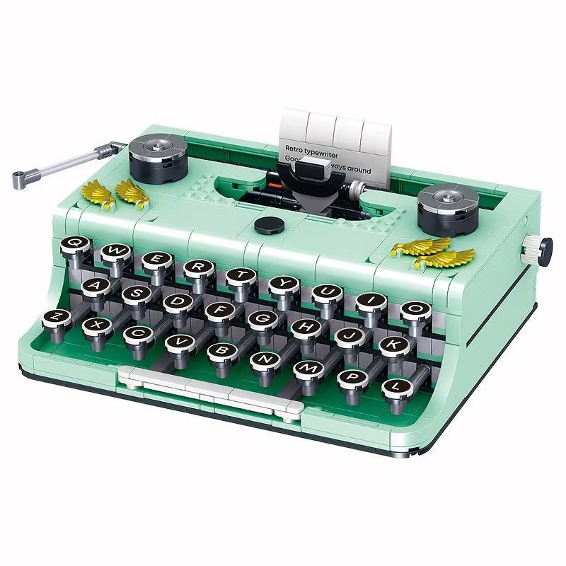 820PCS Typewriter Building Blocks Classic Creative Ideas Machine Retro Micro Bricks Educational DIY Toys for Adults Holiday Gift