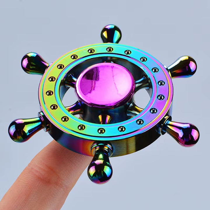 New Metal Rainbow Fidget Spinner Gradient Color EDC Hand Spinner Fingertip Gyro Anti-Anxiety Stress Relief Toys for Kids Adults