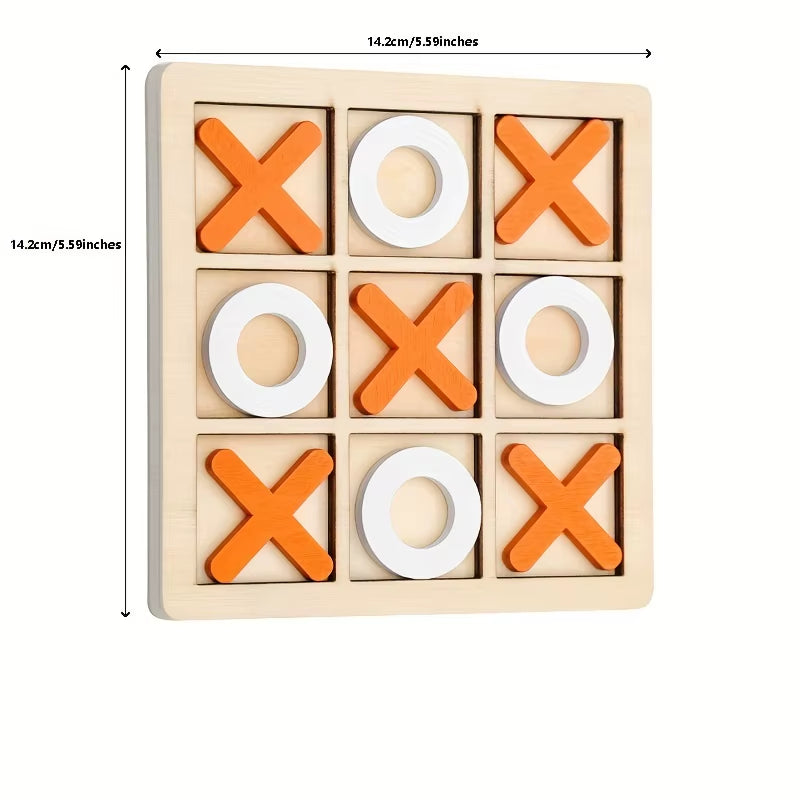 Solid Wooden Tic Tac Toe Board Game - Perfect for Family Fun and Backyard Entertainment!