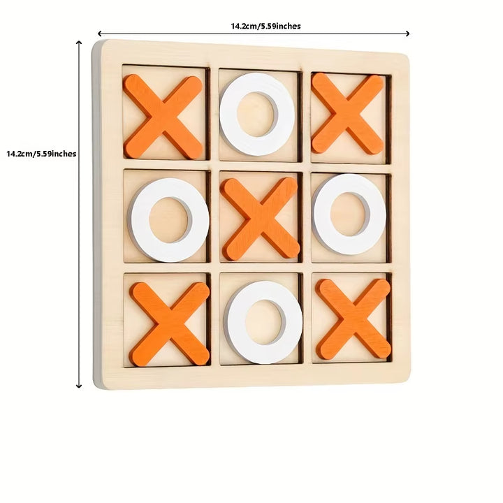 Solid Wooden Tic Tac Toe Board Game - Perfect for Family Fun and Backyard Entertainment!
