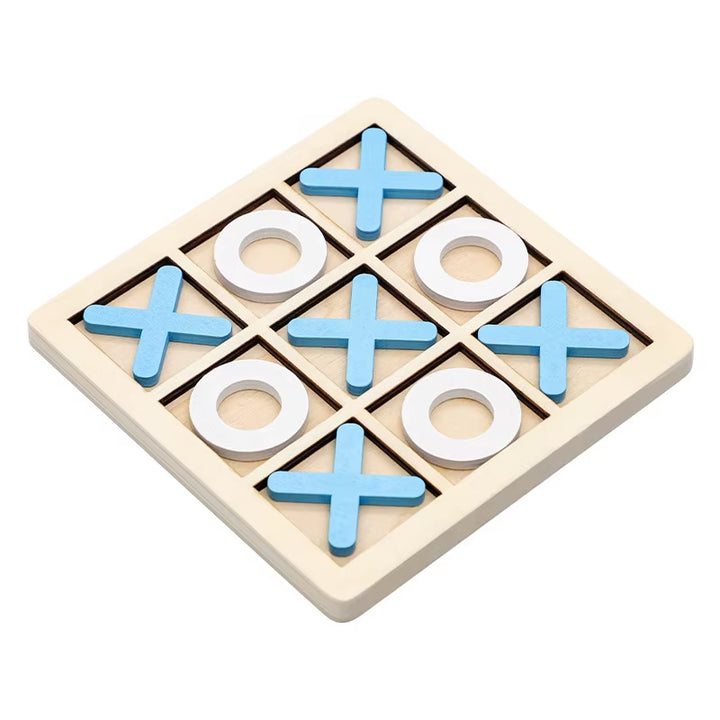 Solid Wooden Tic Tac Toe Board Game - Perfect for Family Fun and Backyard Entertainment!