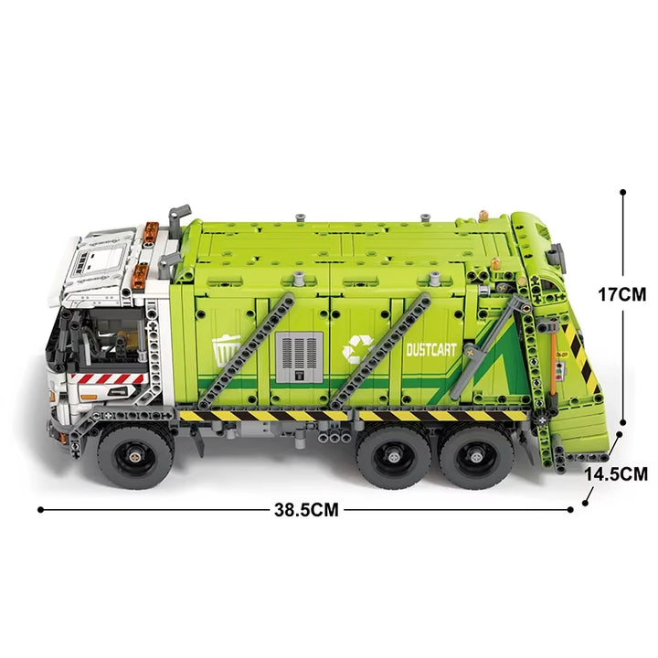 Remote Control Compressed Garbage Truck Building Blocks City Sanitation Technical RC Car Model Bricks Kids Toys Holiday Gifts