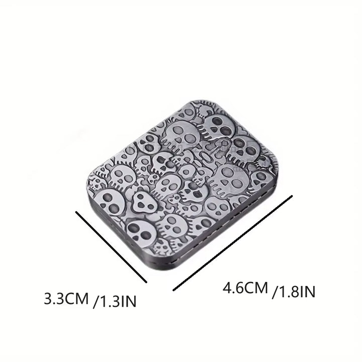 1Pc Metal Fidget Toys - Metal Poker Push Card Fidget Slider Stress Relief Toy,Fidget Toy Haptic Coin,Office Desk Toys Gifts