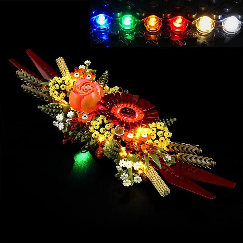（No LEGO, Just Light）Usb Lights Set for Lego Flower Centerpiece 10314 Botanical Crafts
