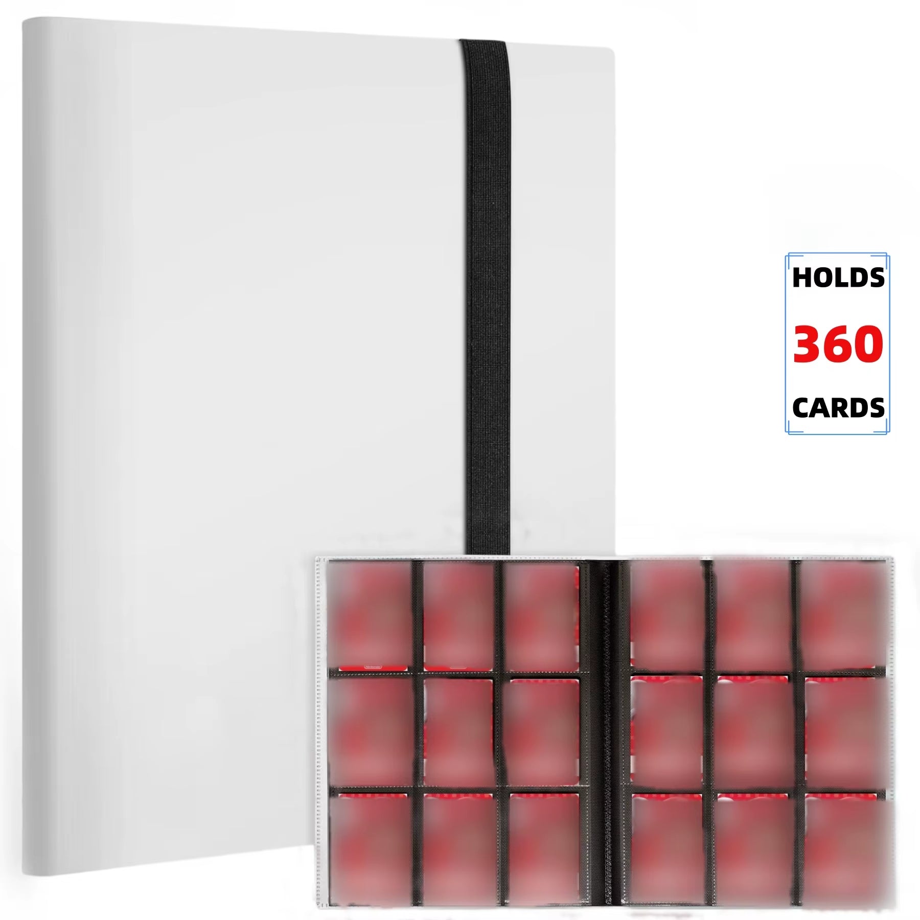 Premium 9-Pocket Trading Card Binder - Holds 360 Cards - Durable PP Cover - Ideal for Basketball, Baseball, and Sports Cards