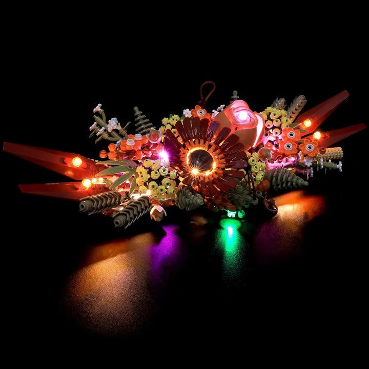 （No LEGO, Just Light）Usb Lights Set for Lego Flower Centerpiece 10314 Botanical Crafts